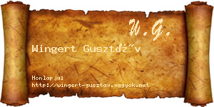 Wingert Gusztáv névjegykártya