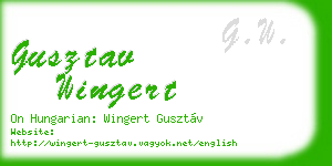 gusztav wingert business card